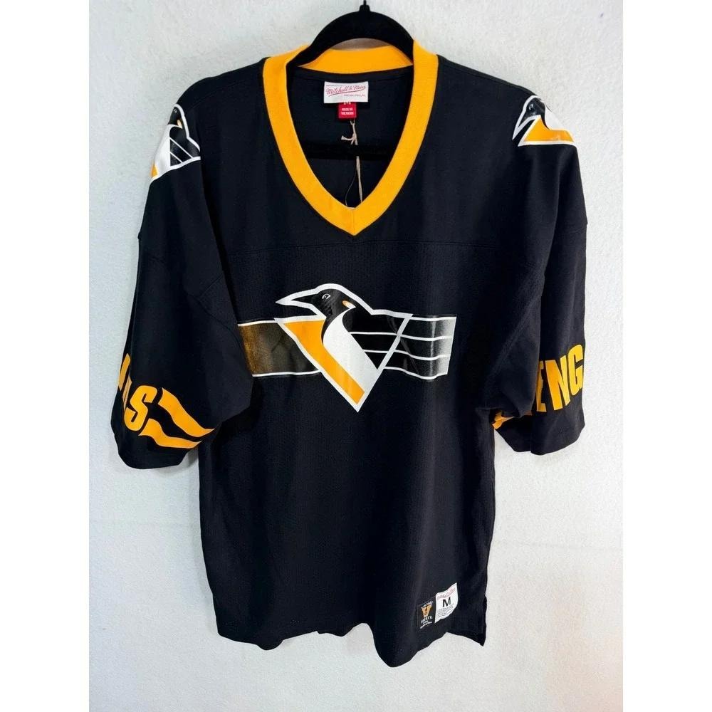 Mitchell & Ness NHL Playmaker Penguins Jersey Men's Large Black
